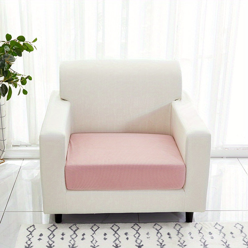 Housse de coussin extensible en polaire matelassée — détail de la matière : polaire