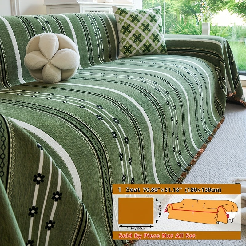 Housse de canapé épaisse en chenille jacquard