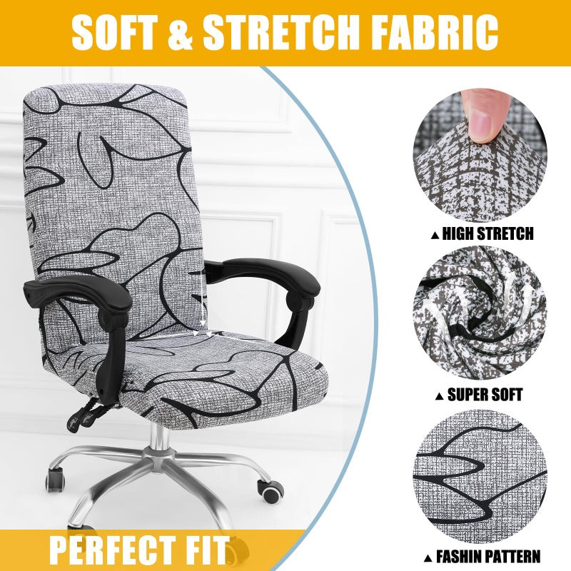 Housse de canapé extensible en fibre de lait matelassée à motif fleuri — détail de la matière : fibre de lait
