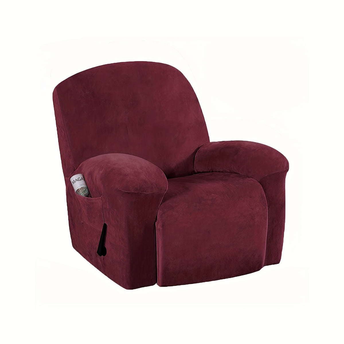 Housse de canapé extensible en velours matelassée, mise en situation