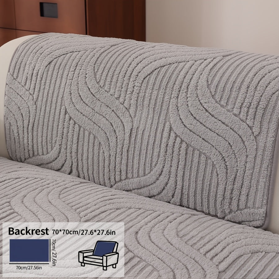 Housse de coussin épaisse en velours matelassée antidérapante d'esprit bohème, mise en situation