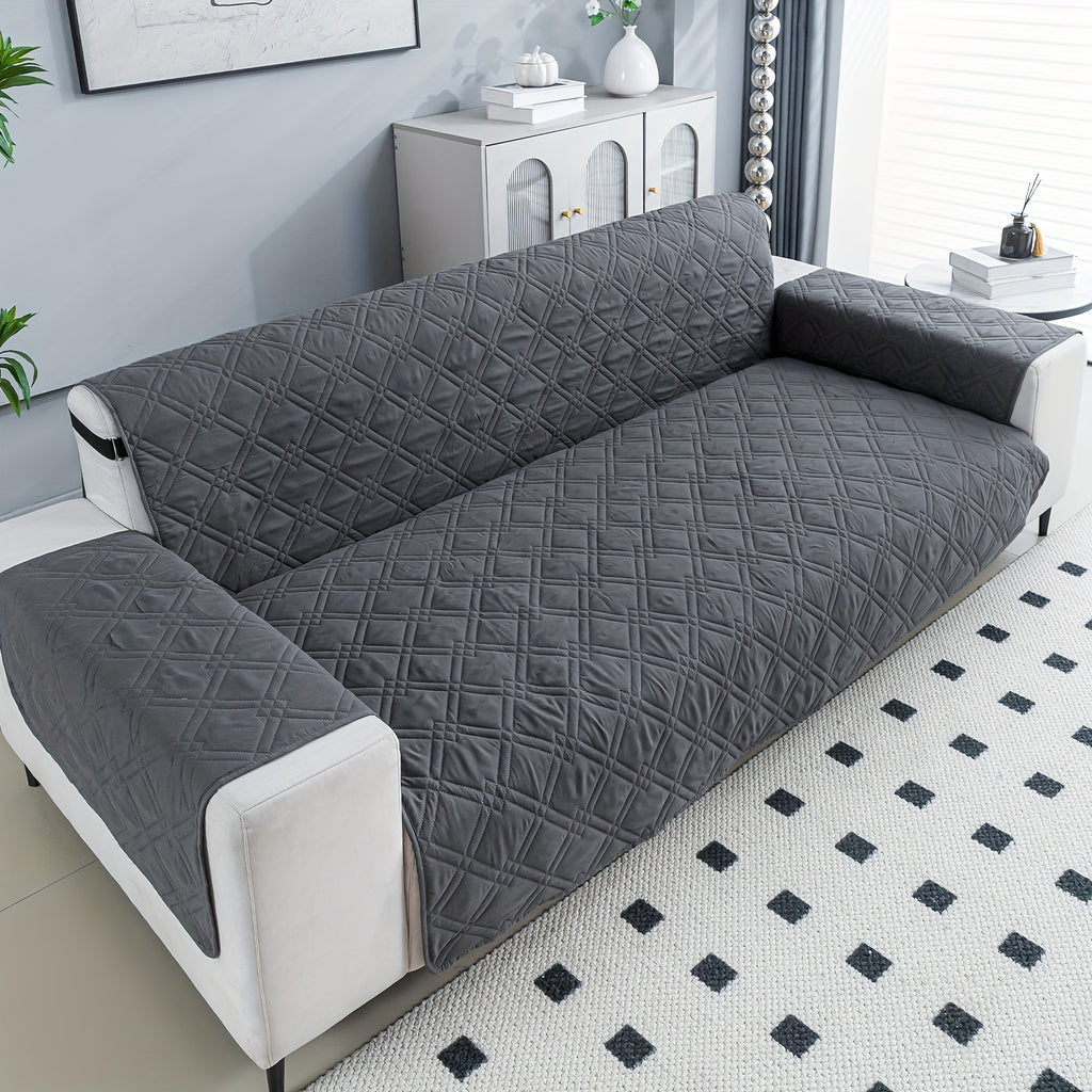 Housse de canapé légère en polyester antidérapante, mise en situation