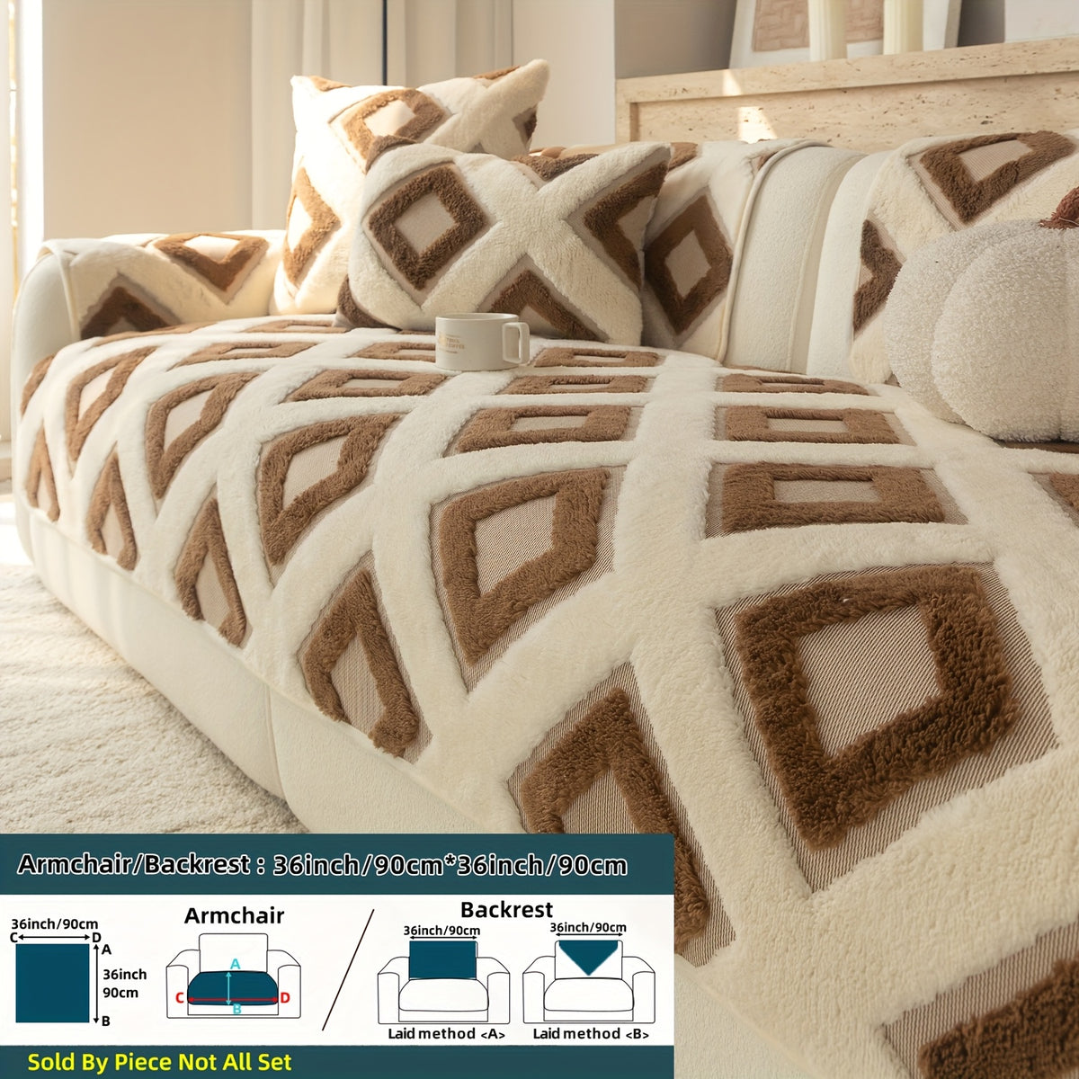 Housse de coussin en velours matelassée antidérapante à housses séparées, compatible fauteuil, canapé deux places, canapé trois places