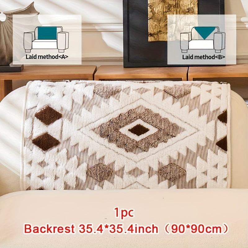 Housse de canapé d'angle en velours jacquard, autre coloris