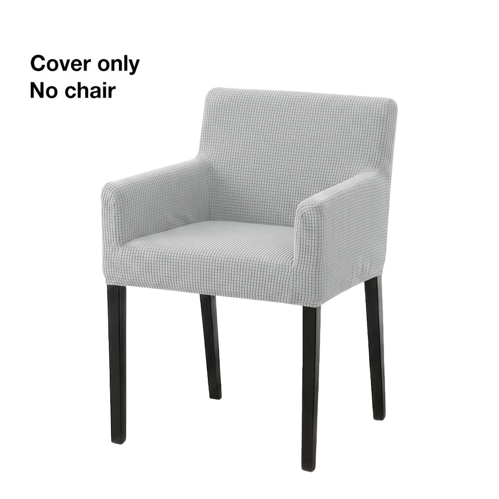 Housse de chaise épaisse extensible en velours côtelé jacquard, vue d'ensemble