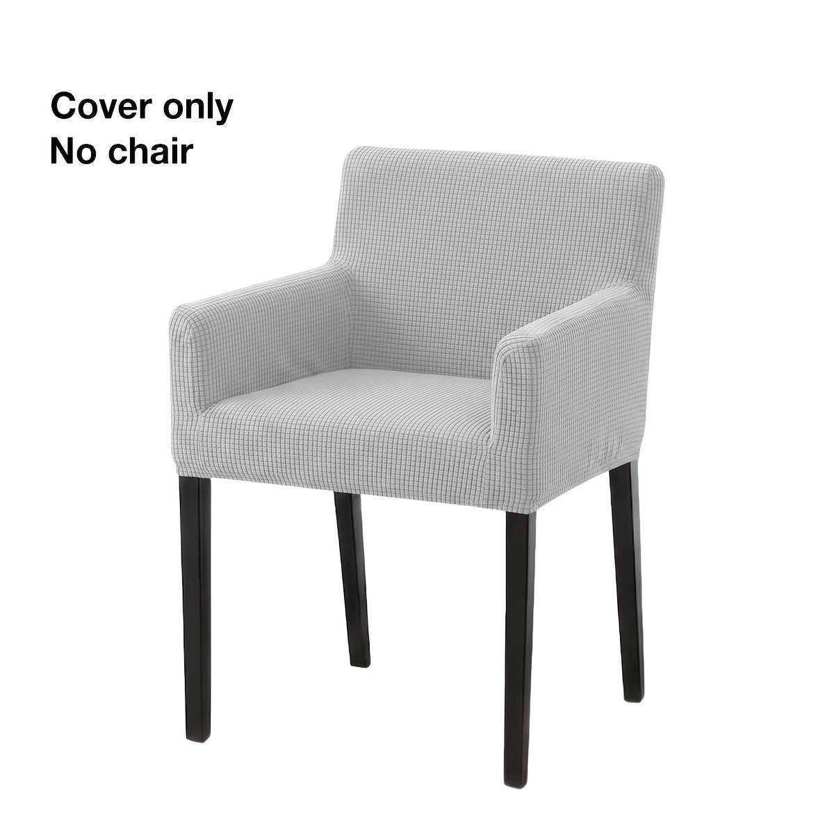 Housse de chaise épaisse extensible en velours côtelé jacquard, vue d'ensemble