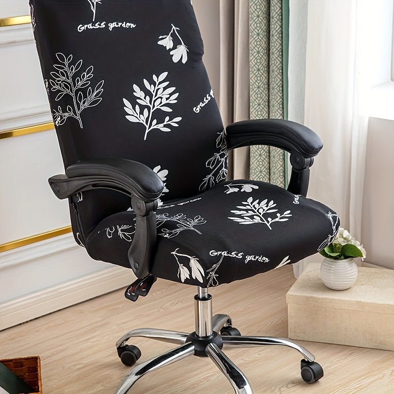 Housse de chaise extensible en polyester à fermeture éclair, mise en situation