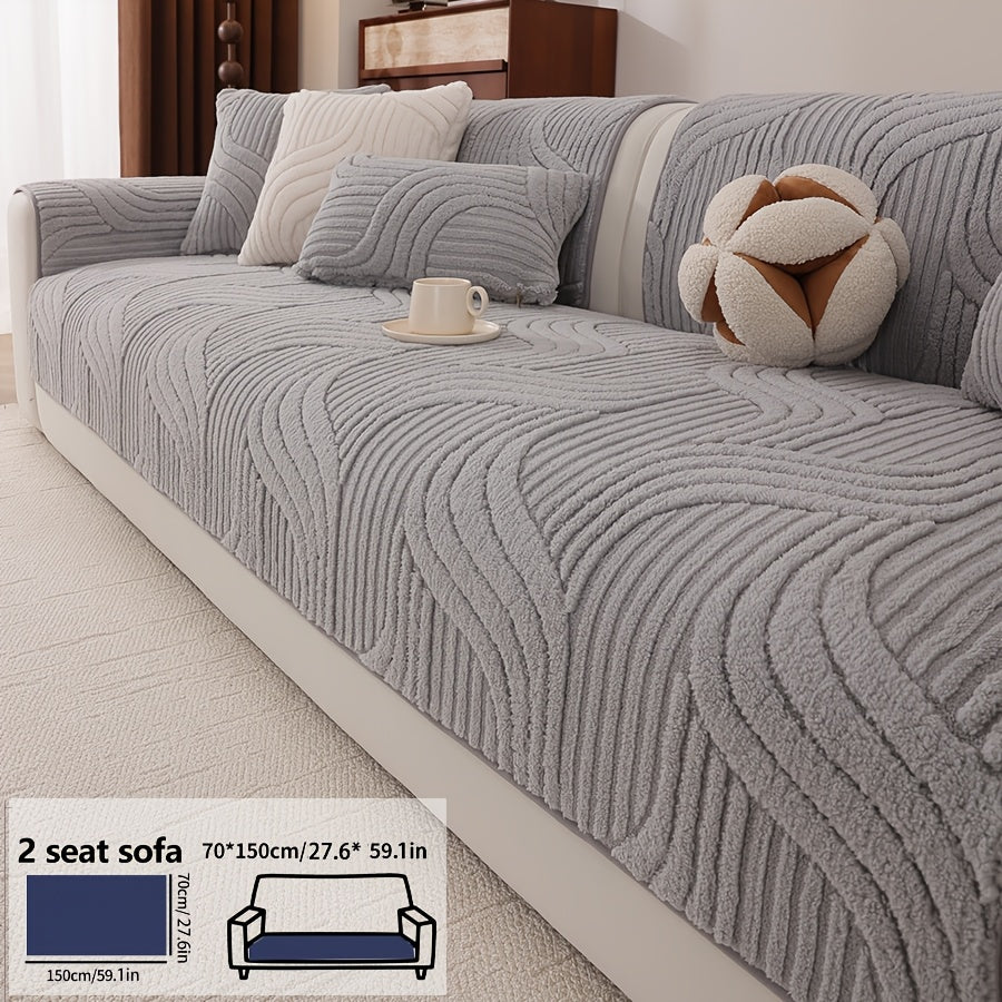 Housse de coussin épaisse en velours matelassée antidérapante d'esprit bohème, autre coloris