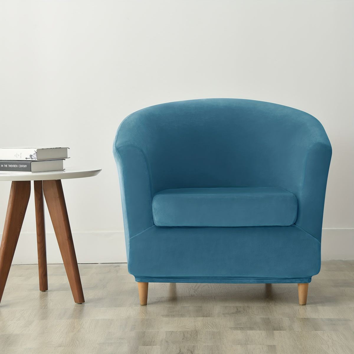 Housse de canapé extensible en velours à housses séparées pour fauteuil, gros plan sur le tissu