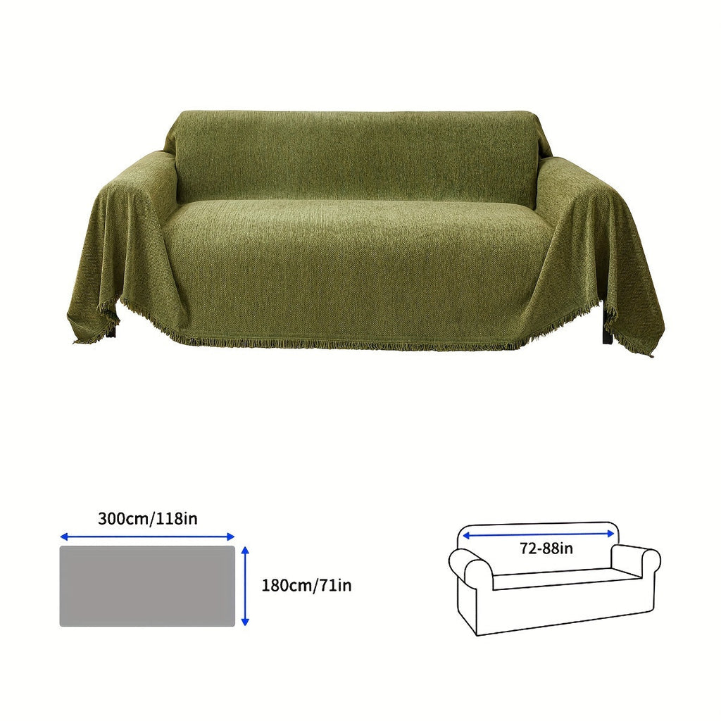 Housse de canapé, gros plan sur le tissu