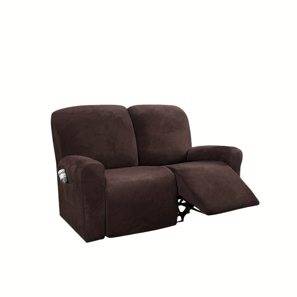 Housse de canapé extensible en velours matelassée, gros plan sur le tissu