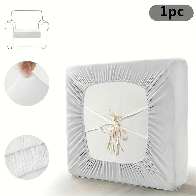 Housse de coussin épaisse extensible en velours, vue de dos