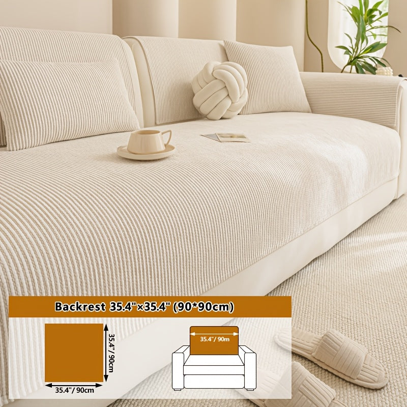 Housse de coussin en chenille en fils teints, vue d'ensemble