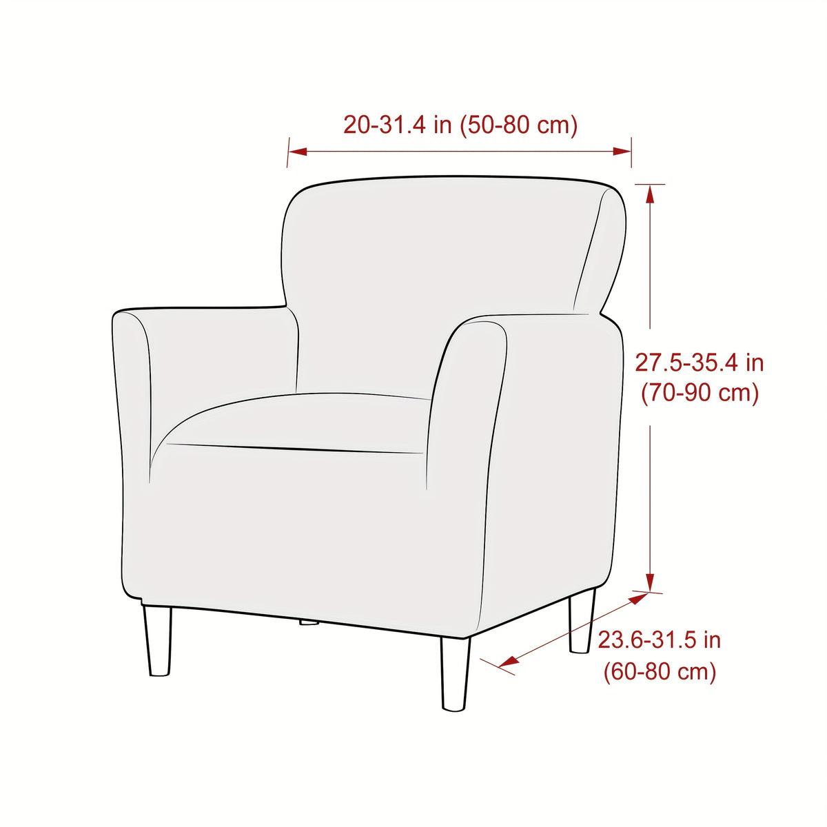 Housse de canapé extensible en velours côtelé pour fauteuil, housse posée