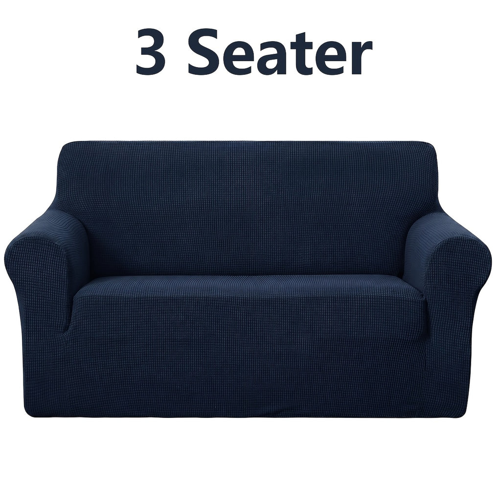 Housse de canapé extensible en polyester à carreaux, tissu de 200 à 250 g/m²
