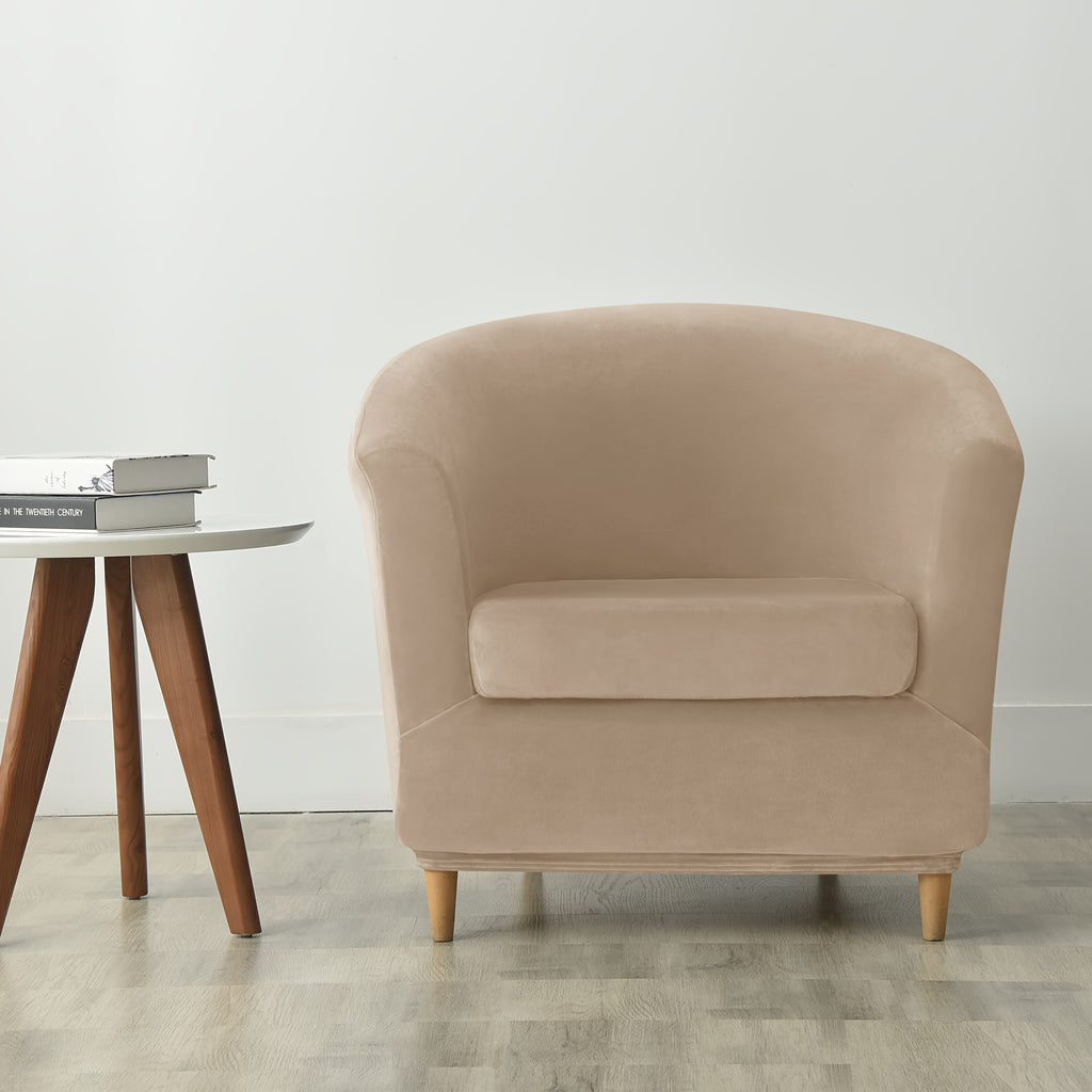 Housse de canapé extensible en velours à housses séparées pour fauteuil, tissu de 180 à 200 g/m²