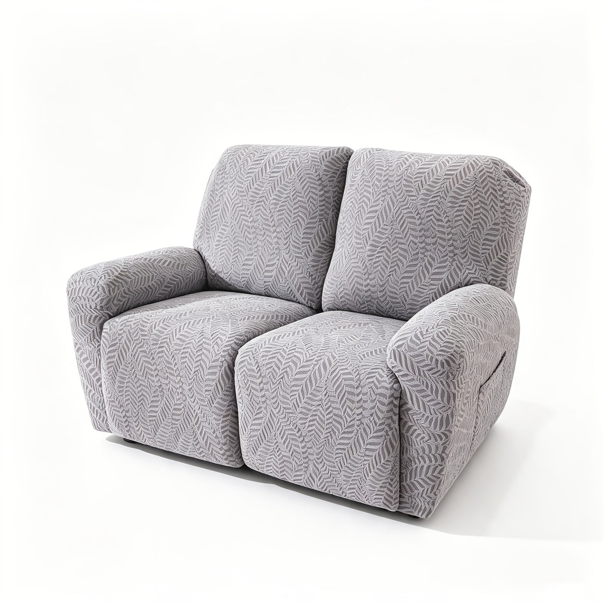 Housse de fauteuil extensible en polaire jacquard anti-griffes, gros plan sur le tissu