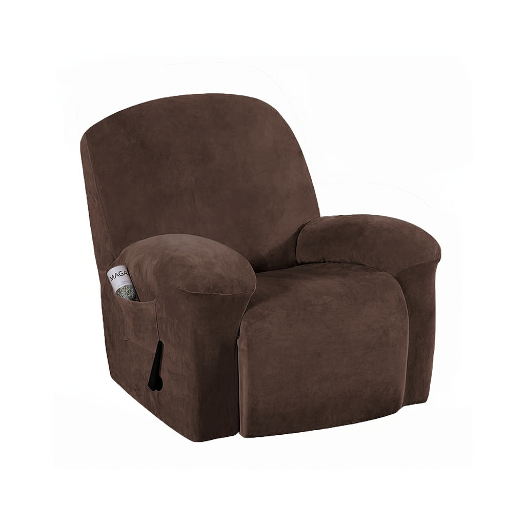 Housse de canapé extensible en velours matelassée, mise en situation