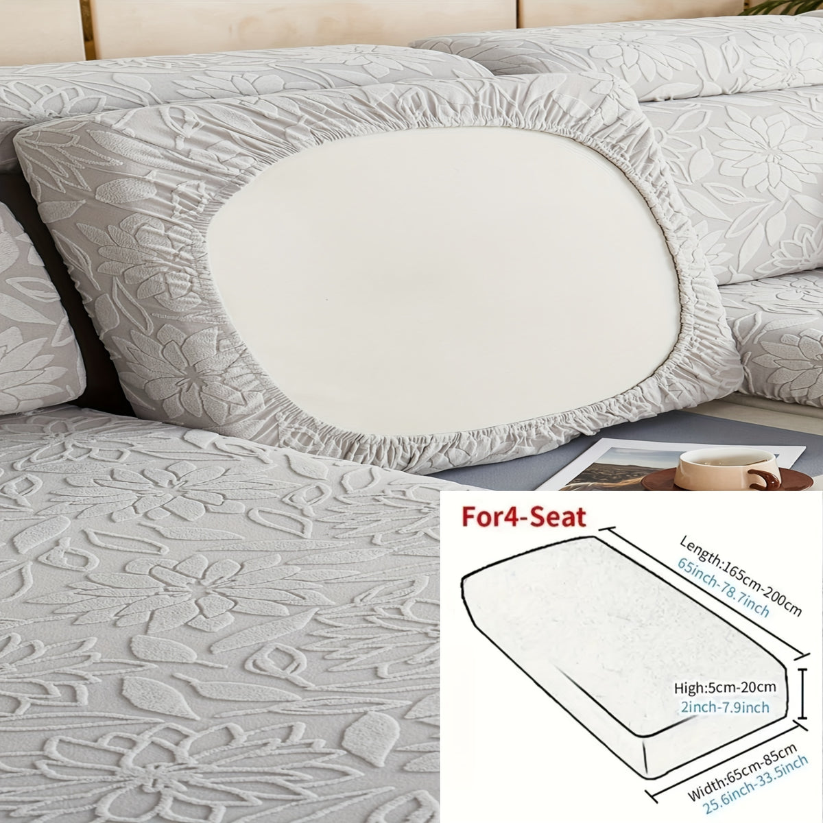 Housse de canapé extensible en polaire jacquard antidérapante, autre coloris