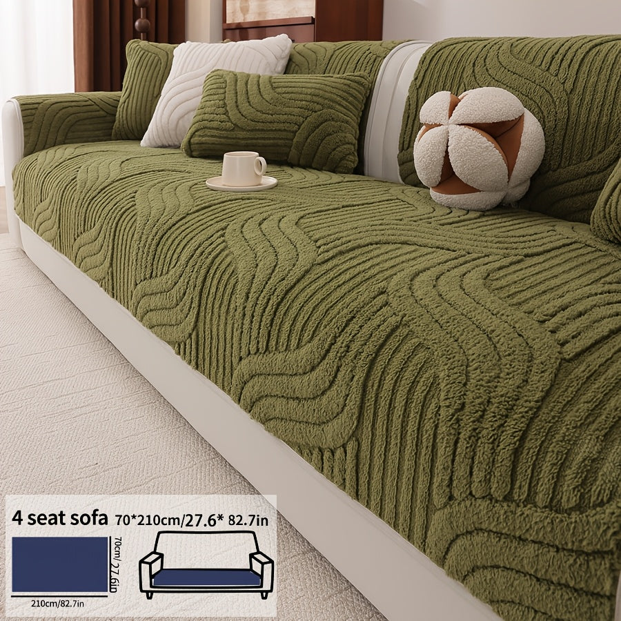Housse de coussin épaisse en velours matelassée antidérapante d'esprit bohème, autre coloris