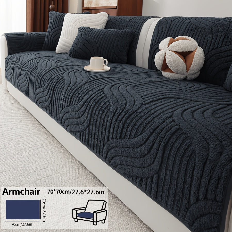 Housse de coussin épaisse en velours matelassée antidérapante d'esprit bohème, vue d'ensemble