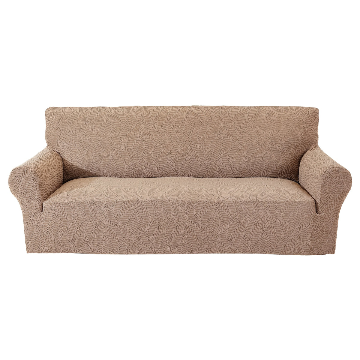 Housse de canapé extensible en polaire jacquard antidérapante au rendu glamour, mise en situation