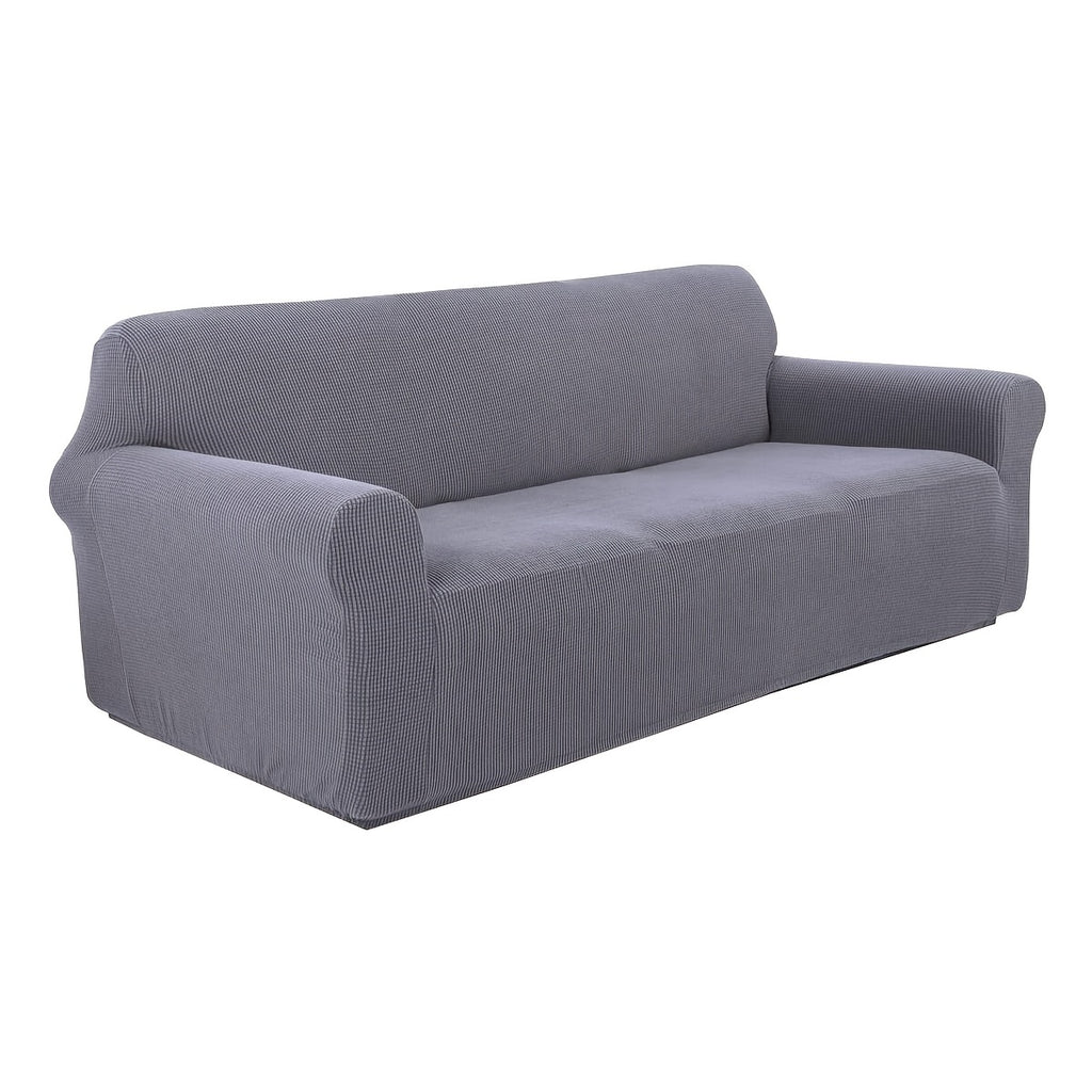 Housse de canapé épaisse extensible en polaire jacquard, gros plan sur le tissu