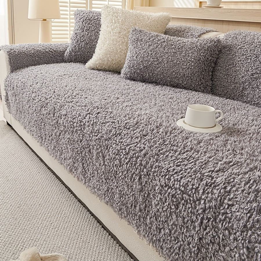Housse de canapé épaisse en peluche, tissu de 450 à 500 g/m²