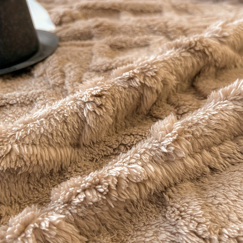Housse de canapé épaisse en velours jacquard, mise en situation