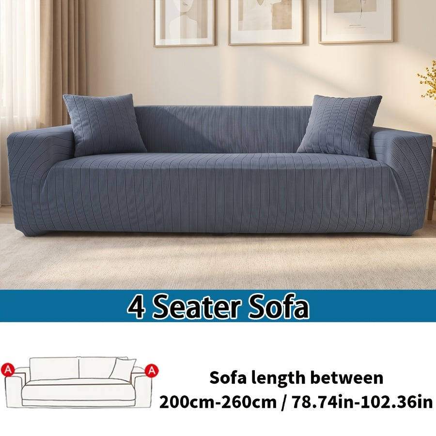 Housse de canapé extensible en polaire jacquard antidérapante, visuel produit