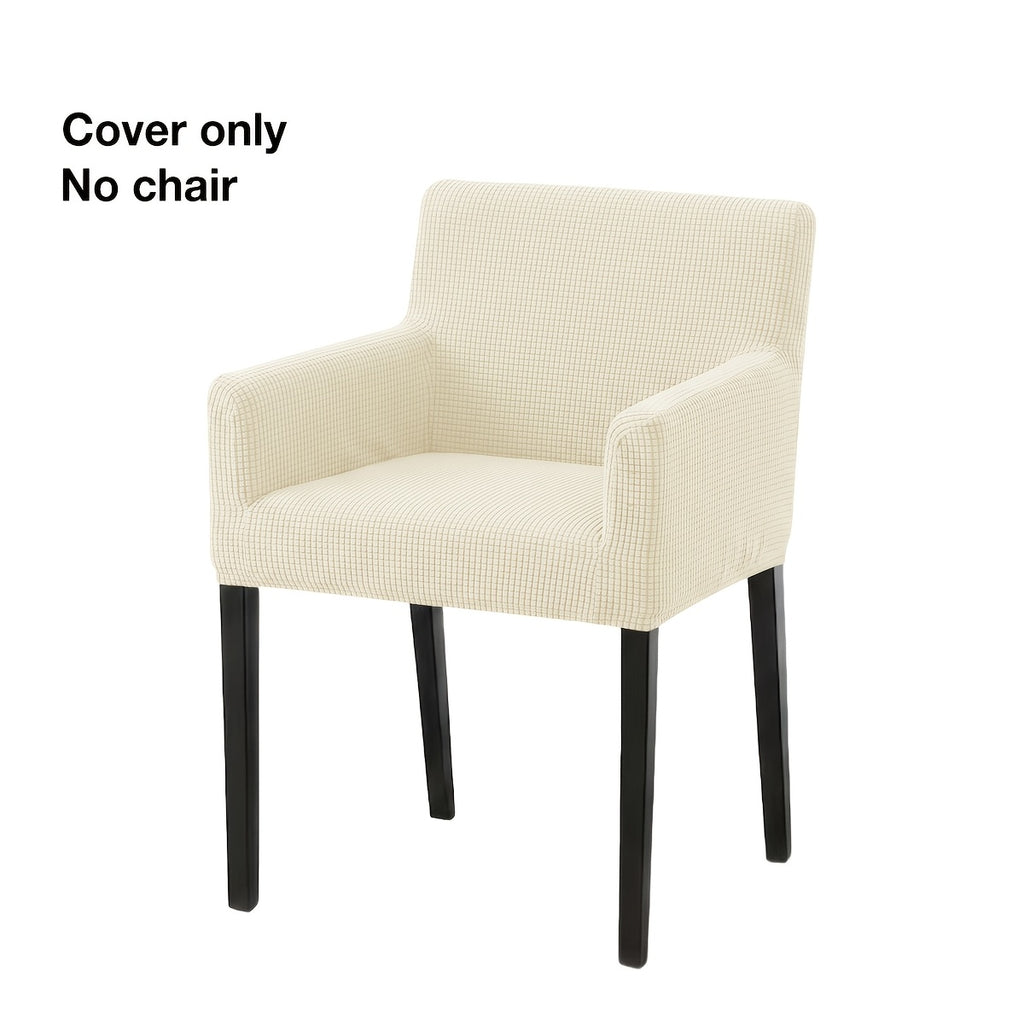 Housse de chaise épaisse extensible en velours côtelé jacquard — détail de la matière : velours côtelé