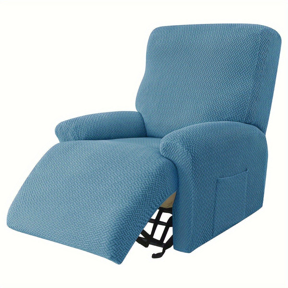 Housse de canapé extensible en polaire jacquard à housses séparées, détail de la finition