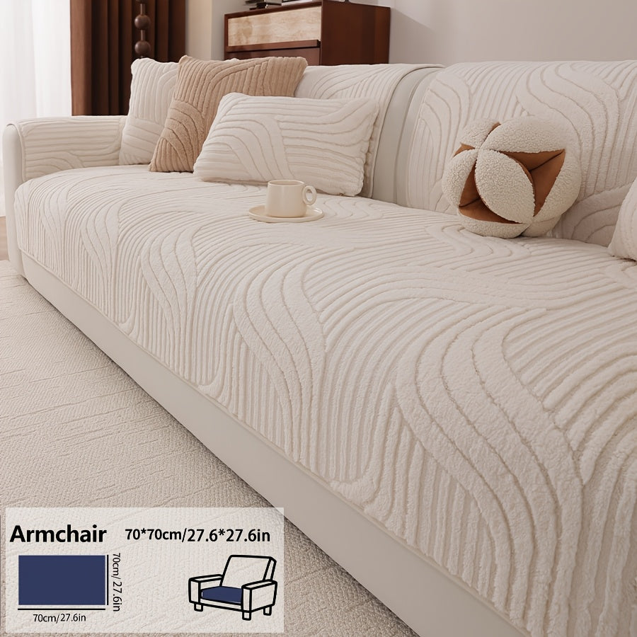 Housse de coussin épaisse en velours matelassée antidérapante d'esprit bohème