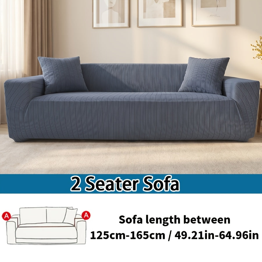 Housse de canapé extensible en polaire jacquard antidérapante, housse posée