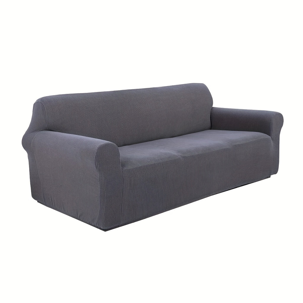Housse de canapé épaisse extensible en polaire jacquard, gros plan sur le tissu