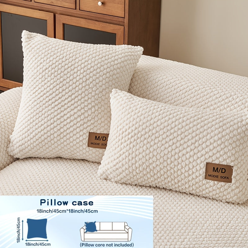 Housse de coussin en velours, vue de dos