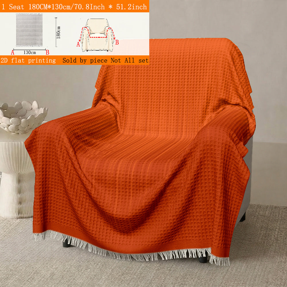 Housse de canapé épaisse en polyester imprimée à rayures, autre coloris