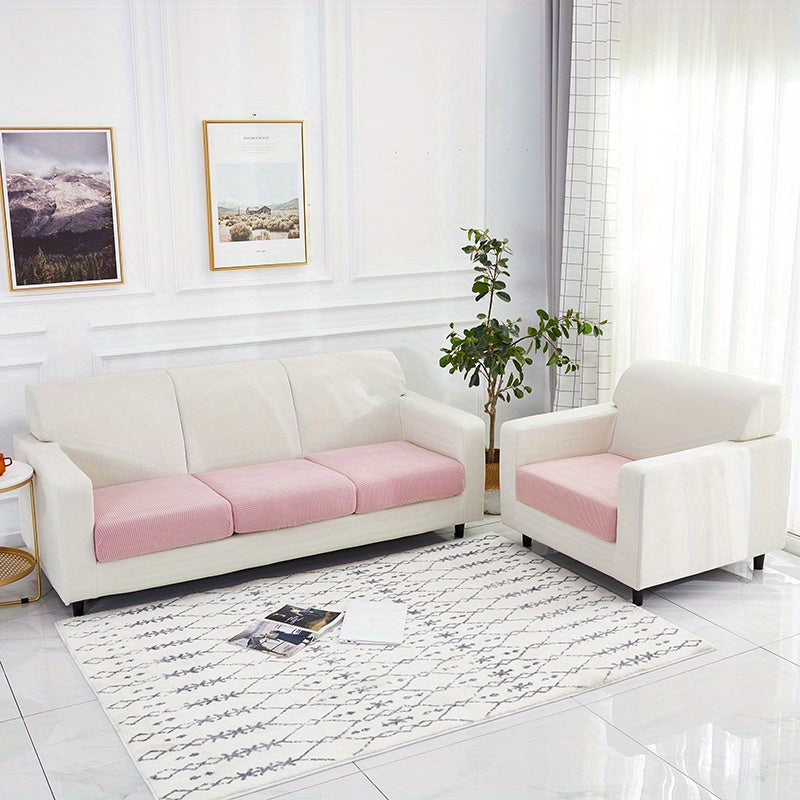 Housse de coussin extensible en polaire matelassée, tissu de 160 à 180 g/m²