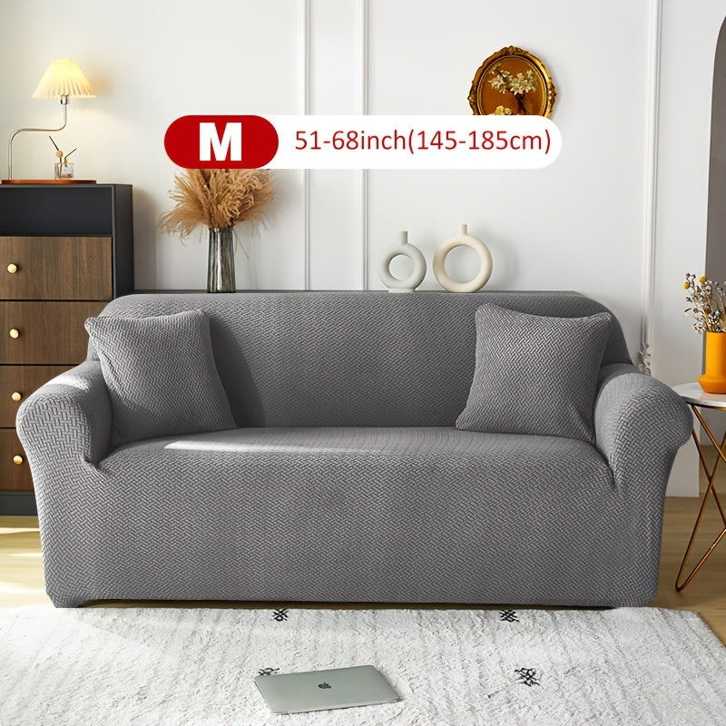 Housse de canapé extensible en velours côtelé jacquard en T, autre coloris