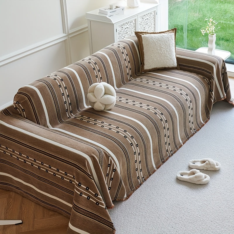 Housse de canapé épaisse en chenille jacquard, visuel produit