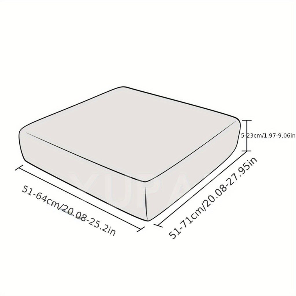 Housse de coussin extensible en polyester, détail de la finition