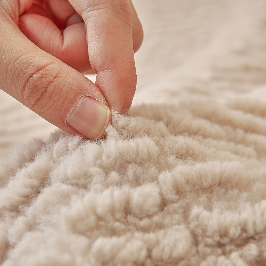 Housse de canapé en jacquard au rendu glamour, vue de dos