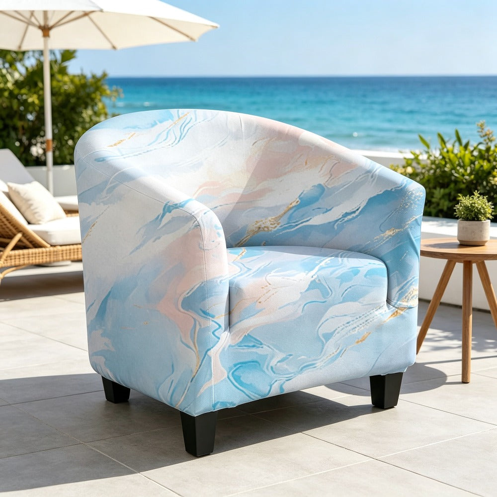 Housse de canapé extensible en fibre de lait matelassée à motif fleuri