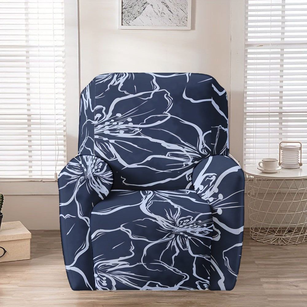 Housse de fauteuil extensible en fibre de lait matelassée à motif fleuri — détail de la matière : fibre de lait Image