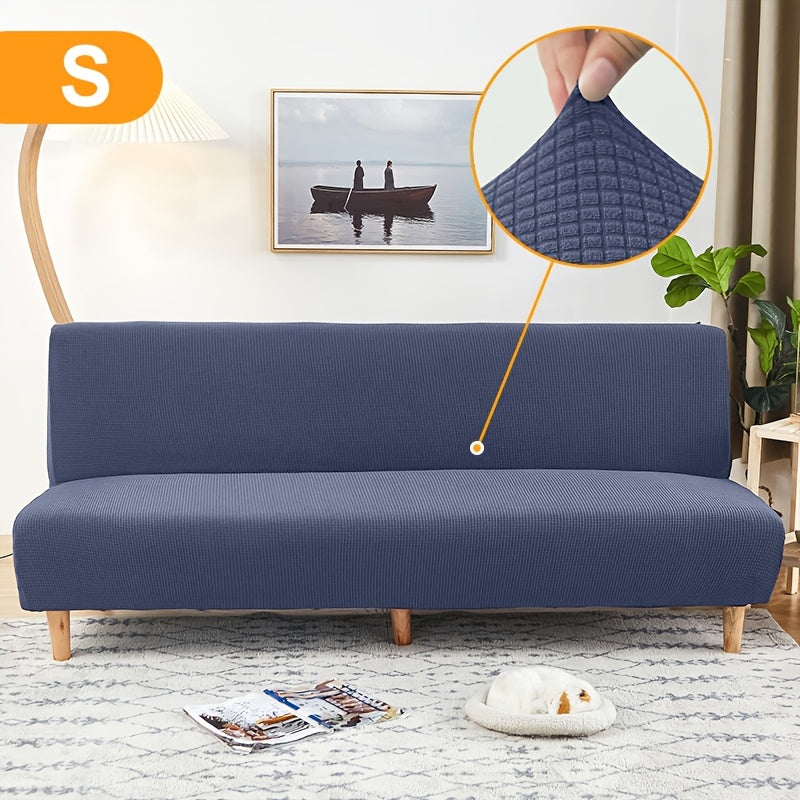 Housse de canapé extensible en polaire jacquard à maille gaufrée, housse posée