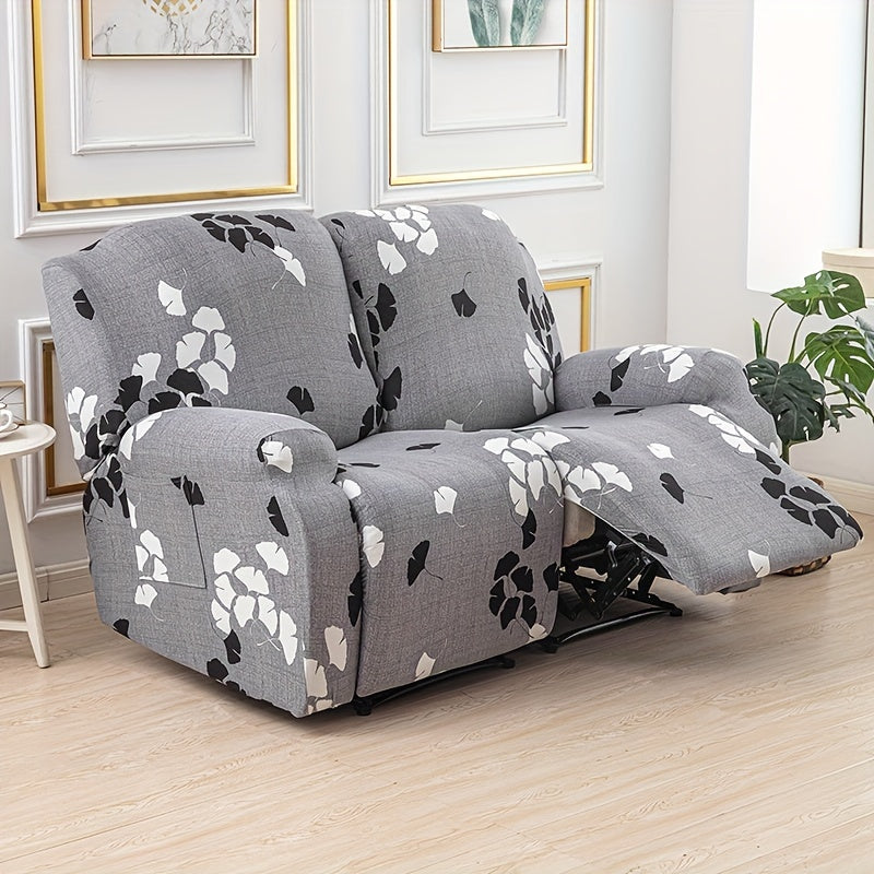 Housse de fauteuil extensible en fibre de lait avec poche de rangement, mise en situation