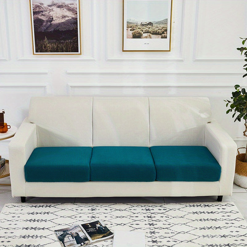 Housse de coussin extensible en polaire matelassée, housse posée