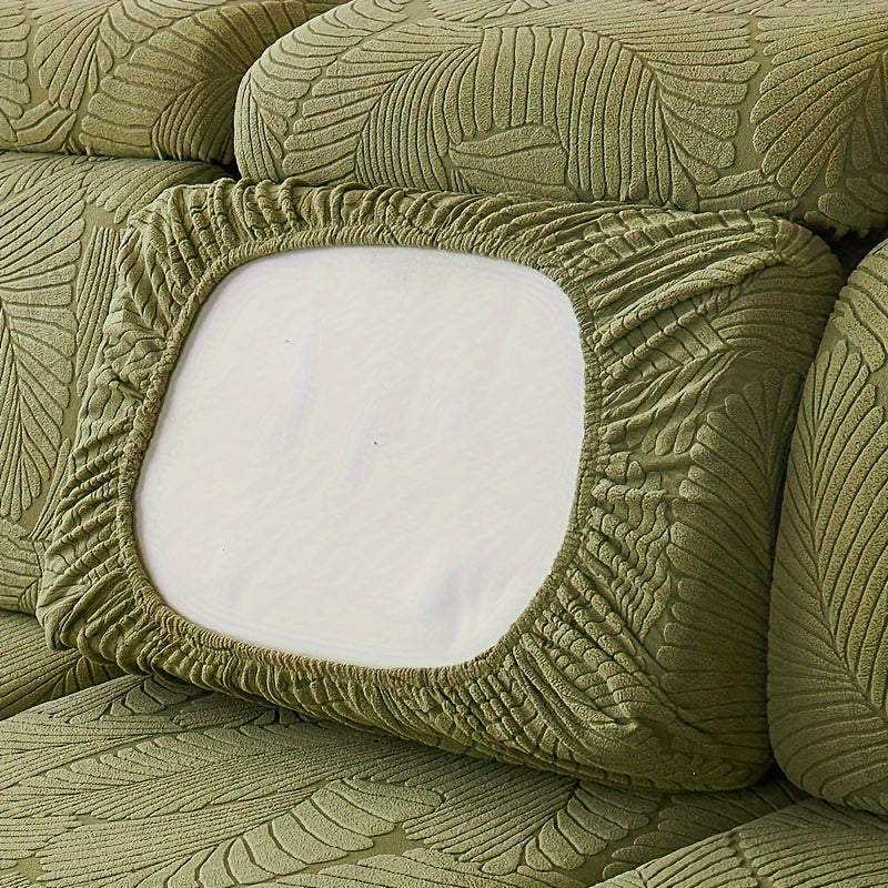 Housse de canapé en polaire jacquard à housses séparées, mise en situation