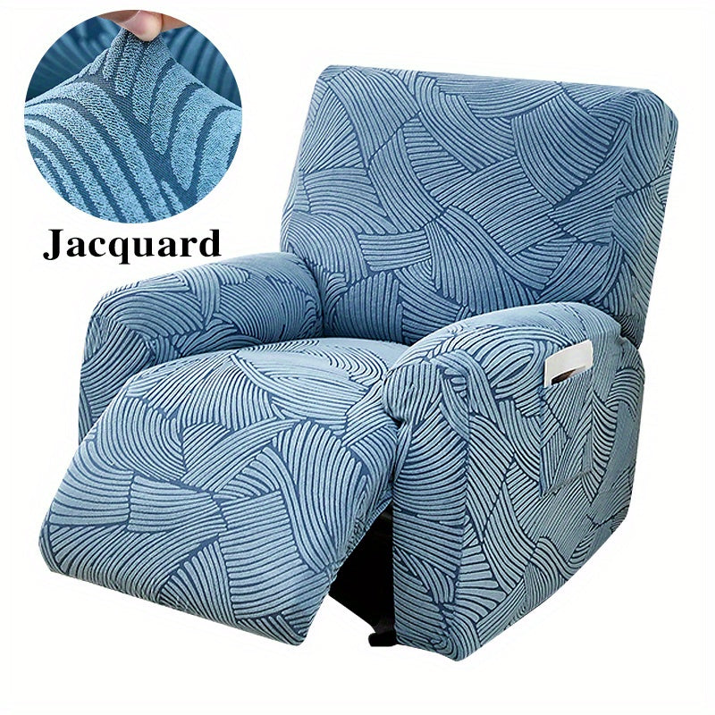Housse de canapé extensible en jacquard avec poche de rangement, vue d'ensemble