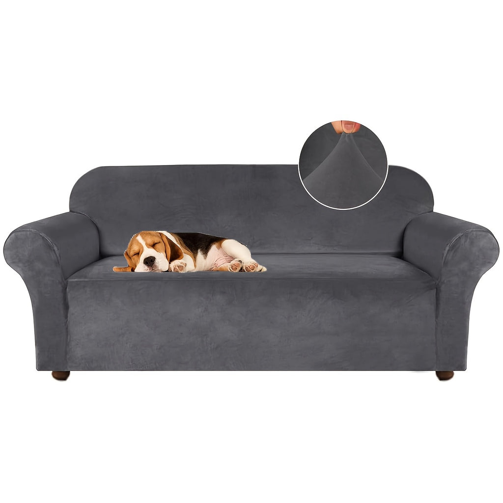Housse de canapé épaisse extensible en velours, tissu de 200 à 250 g/m²